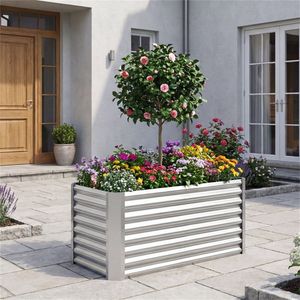 Fioriera Rialzata in Acciaio Zincato 4x2x2 Piedi per Orto Esterno, Ideale per Verdure, Erbe e Fiori - Set da Giardino - Product Image 6