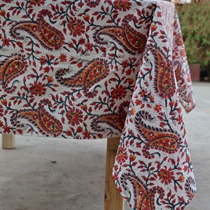 High Quality Printed Cotton <b>Tablecloth</b> With Floral Handmade <b>Tablecloth</b> Solid Color Soft Texture Washable and Sustainable - Product Image 3