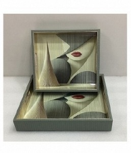 ถาดหนังเทียม Meena ชุด 2 ชิ้น ถาดเก็บของ ถาดใส่ของตกแต่ง กล่องของขวัญ - Product Image 3