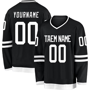 Nouveaux maillots de hockey sur glace imprimés par sublimation de qualité supérieure pour hommes avec logo personnalisé, respirants et antibactériens, service OEM, faible MOQ - Product Image 3