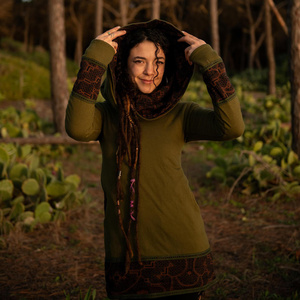 Sudadera con Capucha de Invierno Forrada de Felpa Estilo Bohemio, Suéter Cálido para Festivales, Top con Capucha para Atuendos de Verano y Ropa para Festivales - Product Image 4