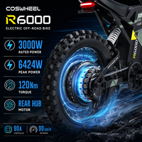 Vélo électrique tout-terrain haute puissance 6000W, 60V 30Ah, longue autonomie, pneus larges, vitesse 80 km/h, suspension intégrale, moto électrique de montagne