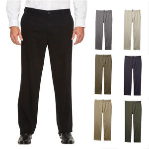 Pantalones de Golf Casuales para Hombre, Color Caqui y Negro, de Poliéster y Elastano, Servicio OEM - Product Image 3