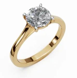 Joyería de Diamantes de 0.300 Quilates, 1 Piedra, Oro Sólido Genuino de 9k, 14k, 18k, Oro Amarillo, Rosa y Blanco, Anillo Solitario, Joyería Fina de Alta Calidad - Product Image 6