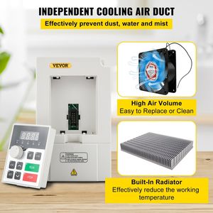 3KW CNC-Frequenz umrichter mit variabler Frequenz VFD AC 220V Eingang 4HP <span class=keywords><strong>1</strong></span> 3-Phasen-Ausgangsmotor Drehzahl regelung Modell D0100HAMH6U - Product Image 5