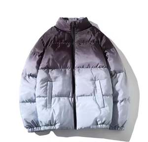 Latest Design Men Winter Puffer <b>Jacket</b> Reversible custom Pattern Stand Collar <b>Hooded</b> Windproof Stylish sports <b>jacket</b> - Product Image 4