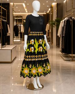 Best Quality Skirts Embroidery Women Customized High Quality Pacific Island Wear Micronesian Fabric Embroidery Work Skirts - Product Image 5