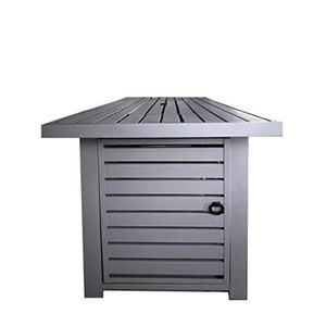 Gray Outdoor <b>Fire</b> <b>Pit</b> <b>Table</b> <b>with</b> Lid 25 H X 42 W - Product Image 2