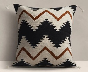 Funda de Cojín Kilim de Lana Hecha a Mano, Estilo Vintage Boho Turco, 18x18, Decorativa para Sofá - Product Image 6