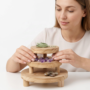 Customized Three-Tier Wooden Shelf Eco-friendly Polished Finish Multifunction Home Decor Love Theme-the Handmade Collection - Product Image 1