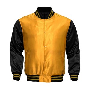 100% Polyester Wholesale OEM Custom <b>Varsity</b> Embroidered Quilted Lined <b>Men</b> Custom Baseball <b>Bomber</b> <b>Varsity</b> Satin <b>Jacket</b> for <b>Mens</b> - Product Image 5