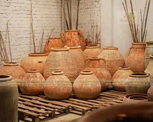 Maceta de Cerámica Naranja para Exteriores Ocean Ceramic OC002H65OR, Moderna, Ecológica, Duradera, para Jardín, Mini Paisajismo, Macetas para Flores - Product Image 3