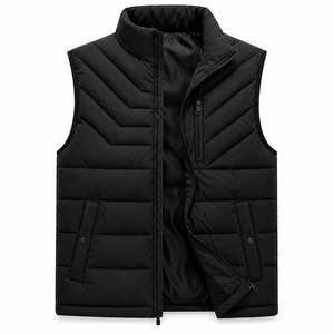 Men's Casual Winter Puffer Vest Full Zip <b>Padded</b> Quilted Sleeveless Jacket for Everyday Outdoor Use - Product Image 5