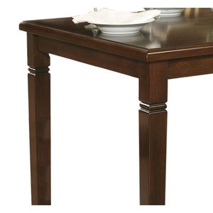 Set di Mobili da Pranzo in Stile Transizionale in Legno con Finitura Espresso, Include Tavolo e 4 Sedie Laterali con Seduta Imbottita in Tessuto - Product Image 4