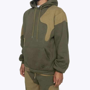 Custom <b>Design</b> Block Winter Cotton Tech Fleece Pullover Hoodies Men New <b>Design</b> Cotton Color Block Hoodies - Product Image 3