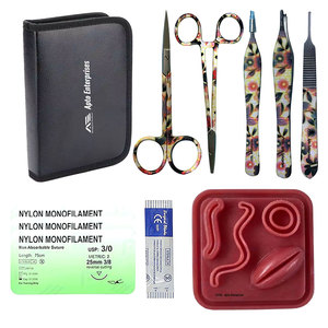 Suturing Kit with Medical Materials Suture Kit Medic Instrument Surgical Suture <b>Pad</b> <b>Practice</b> Kit Reusable Skin - Product Image 1