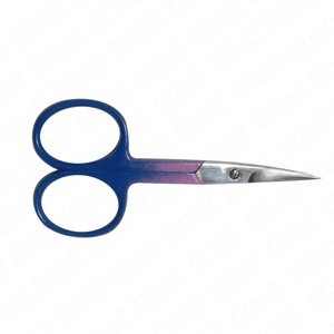 Ciseaux à ongles à lame argentée avec revêtement dégradé bleu-violet, conception personnalisée sous marque privée, haute qualité, vente en gros pour manucure - Product Image 3