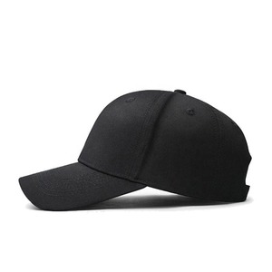 Unisex Black 6-Panel Baseball Cap Adjustable Fitted Solid Cotton <b>Yarn</b> Casual Hat for Adults Four Seasons Wear - Product Image 4