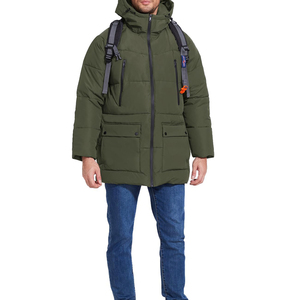 Veste d'hiver pour homme, veste longue décontractée, épaisse, de style outdoor, veste matelassée avec capuche, parka noire de sport, parka hip hop - Product Image 3
