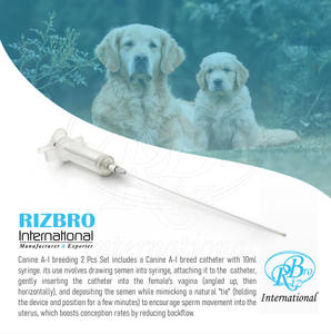 Catéter de Inseminación Artificial Canina y Felina, Reutilizable, con Conexión Luer Lock, de Acero Inoxidable, 8.25 Pulgadas, Otros Instrumentos Veterinarios - Product Image 5