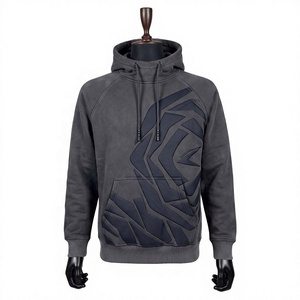 Sudadera con Capucha Personalizada al por Mayor de Fábrica para Hombre, Corte Regular, 100% Algodón, Felpa Francesa Transpirable, Impresión de Goma en Relieve en la Parte Delantera - Product Image 1