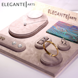 Expositor de mostrador de color gris en piel sintética de PU - Product Image 1