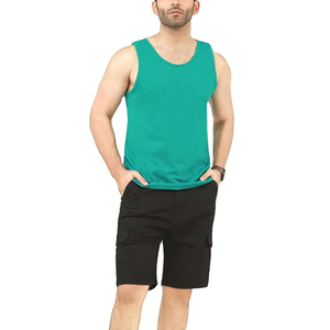 Wholesale Men's Breathable Lightweight Solid Knitted Athletic Tank Top <b>Vest</b> (Polyester/Cotton Crew Neck) Gym Running Workout - Product Image 1