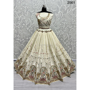 Collections de velours de vêtements de mariée indiens pour la mariée avec le travail de Zarkhan par Fabzone - Product Image 4