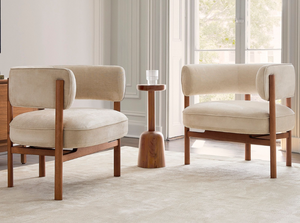 Sillón Moderno Tapizado para Sala de Estar, Sillón de Madera con Estructura de Madera Maciza, Asiento para Interiores del Hogar - Product Image 6