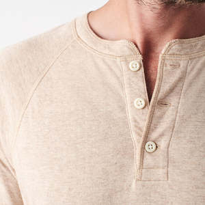 Camiseta Henley de Manga Corta para Hombre, 100% Algodón, Corte Regular Informal, Top de Verano con Impresión Digital Personalizable - Product Image 4