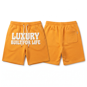 Shorts en molleton imprimés personnalisés de qualité supérieure, taille élastique avec cordon de serrage, en coton, imprimés sur mesure - Product Image 1