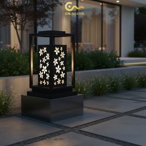 Lampe murale de jardin carrée contemporaine, éclairage extérieur décoratif minimaliste pour maison, villa, hôtel, acier résistant à la rouille, AC - Product Image 3
