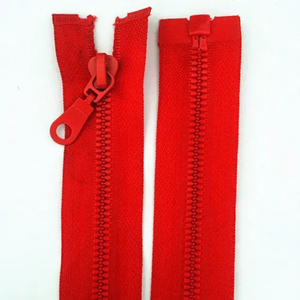 Fermeture éclair en plastique durable à extrémités ouvertes de couleur personnalisée pour vestes, manteaux, vêtements et vêtements d'extérieur avec curseur - Product Image 1