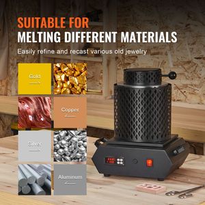 Forno per Fusione dell'Oro 1350W, Digitale Elettrico, Temperatura Massima 2102 Fahrenheit, Crogiolo in Ceramica da 1 kg 3 kg, Forno Industriale - Product Image 4