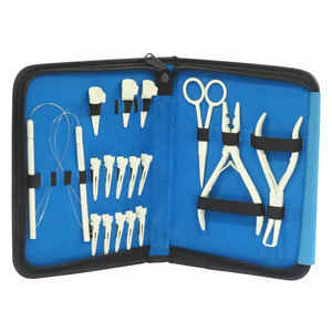 Kit d'extension de cheveux professionnel de haute qualité en acier inoxydable avec pinces à extension à forte adhérence, accessoires de colle et outil de bouclage - Product Image 3