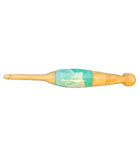 <b>Ergonomic</b> <b>Crochet</b> <b>Hooks</b> Easy Grip Wooden Resin Handle for Crocheting Best Gift Idea for Knitters - Product Image 1