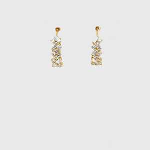 Pendientes de Oro Amarillo Sólido de 18k con Diamantes Cultivados en Laboratorio de Corte Baguette y Redondo Brillante de 0.92cts F/VS, Joyería Fina - Product Image 5