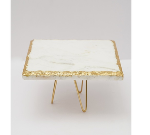 Marble And Brass <b>Cake</b> Stand Cookies and Snacks Wedding Parties Server <b>Cake</b> Stand 2 <b>Tier</b> Royal Design - Product Image 3