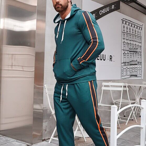 Conjunto Deportivo Informal de 2 Piezas con Capucha de Algodón para Hombre, Trajes Deportivos de Forro Polar para Invierno, Venta al por Mayor - Product Image 3