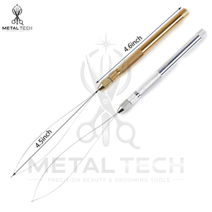 Gold Silver Hair Extension Tool Kit Wire Loop <b>Threader</b> Pulling Hook Handle Replacement <b>Needles</b> Set for Micro Bead Link - Product Image 3