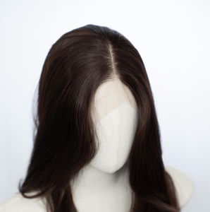 วิกผมแท้สีน้ำตาลเข้มธรรมชาติ แบบลอนคลื่น HD Lace Front  ไม่ต้องใช้กาว  ถอนขนมาแล้ว  จัดส่งตรงจากโรงงาน - Product Image 1