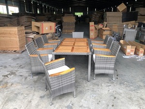 Juego de Comedor Moderno de 1 a 8 Personas, Mimbre, Ratán, Muebles de Jardín para Exteriores, Patio, Caja de Cartón, Fabricación en Vietnam - Product Image 3