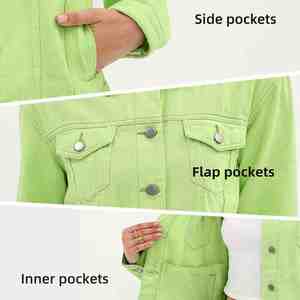 Chaqueta vaquera única para mujer, 100% algodón, impresión de logotipo personalizada, servicio OEM, mejores características, unisex 2026 - Product Image 6