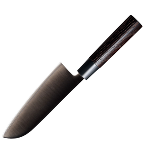 Couteau Santoku en acier inoxydable, lame tranchante, manche ergonomique, outil de cuisine polyvalent pour trancher, couper en dés, hacher la viande et le poisson - Product Image 3