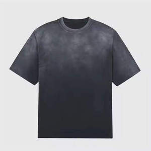 Camisetas de Algodón Grueso para Hombre, Lavado Ácido, Estilo Vintage, Oversize, con Logotipo Personalizado, Ropa Urbana Casual de Verano - Product Image 5