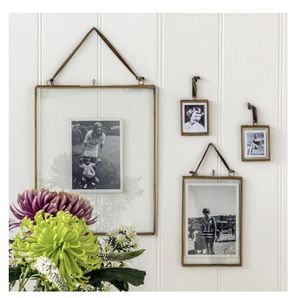 Rectangular Golden Home Decor Glass & Metal Hanging Picture <b>Frame</b> for <b>Wall</b> Decoration,with 2 Sides Glass Customized <b>Frame</b> - Product Image 2