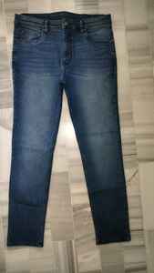 OEM Modèle personnalisé pantalons de jeans pour hommes tissu d'usine de denim de lisière taille haute droite baggy motard pantalons pour hommes jeans pour garçons - Product Image 6