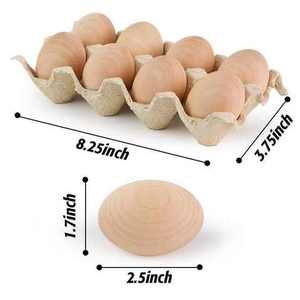 Wooden Egg Decorative Natural Wooden Egg for DIY Crafts Easter Home Decoration Bulk - Product Image 1