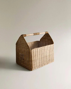 Panier de rangement en rotin de nouvelle conception avec poignée pour enfant ou adolescent, fabriqué au Vietnam, OEM ODM, couleur au choix. - Product Image 5