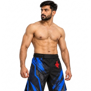 Shorts de sport légers pour hommes, respirants, en tissu d'entraînement, shorts MMA, taille flexible, vêtements de sport pour grappling - Product Image 5